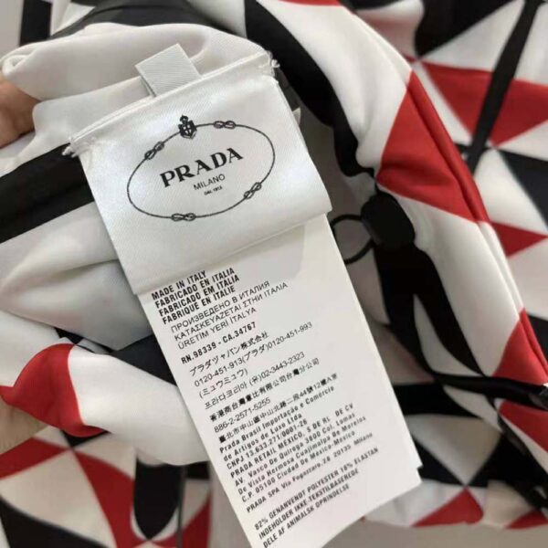 Prada Women Printed Jersey Hoodie-Red (10)