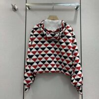 Prada Women Printed Jersey Hoodie-Red (1)