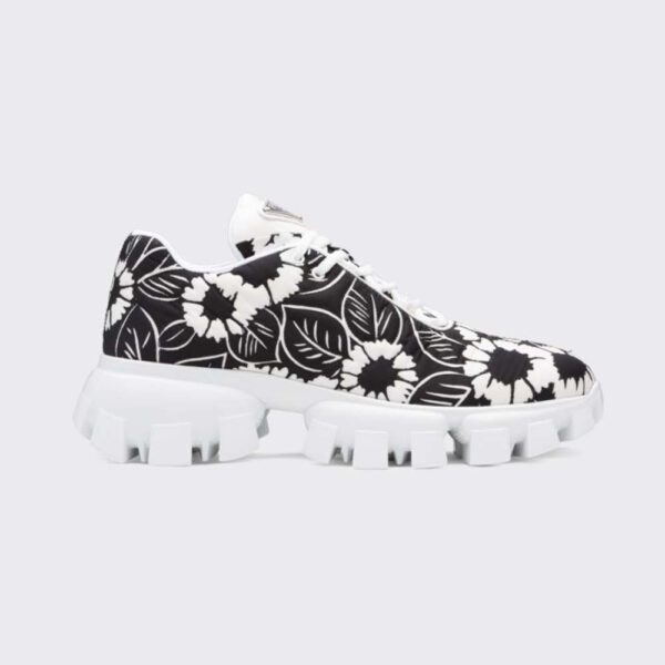 Prada Women Printed Nylon Sneakers-Black (1)