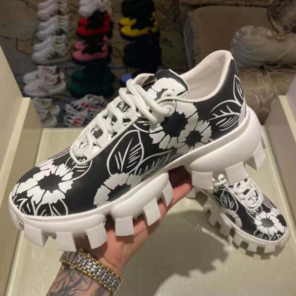 Prada Women Printed Nylon Sneakers-Black (2)