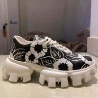 Prada Women Printed Nylon Sneakers-Black (1)