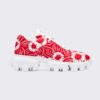 Prada Women Printed Nylon Sneakers-Red