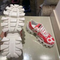 Prada Women Printed Nylon Sneakers-Red (1)