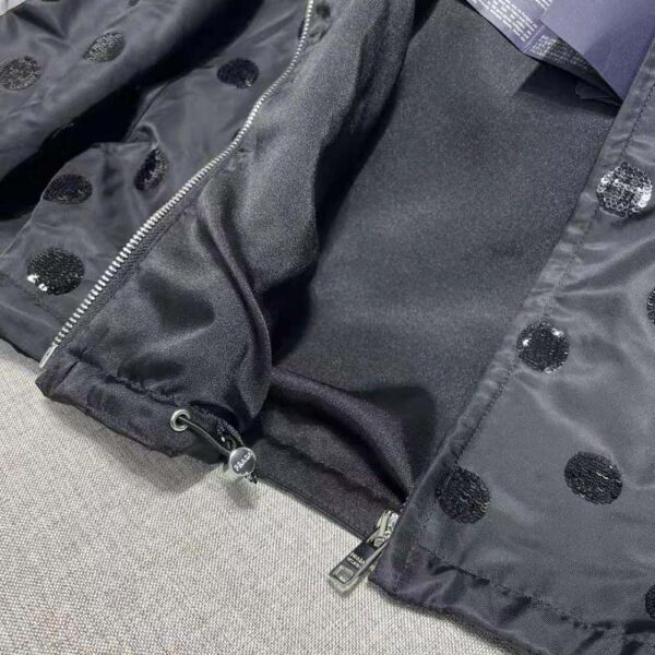 Prada Women Re-Nylon Embroidered Jacket-Black (5)