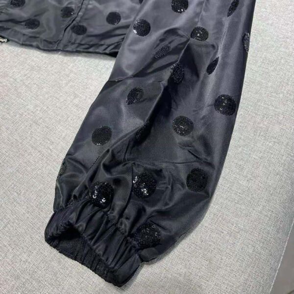 Prada Women Re-Nylon Embroidered Jacket-Black (8)
