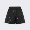 Prada Women Re-Nylon Sequin Shorts-Black