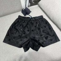 Prada Women Re-Nylon Sequin Shorts-Black (1)