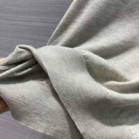 Prada Women Ribbed Knit Lurex Crop Top-Silver (1)