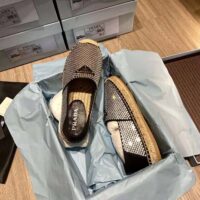 Prada Women Satin Espadrilles with Crystals-Black (1)