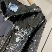 Prada Women Sequin-Embellished Chiffon Hoodie (1)