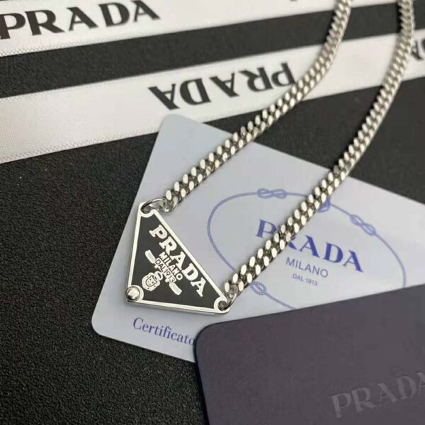 Prada Women Symbole Necklace-Black (4)