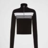 Prada Women Viscose and Cotton Turtleneck-Black
