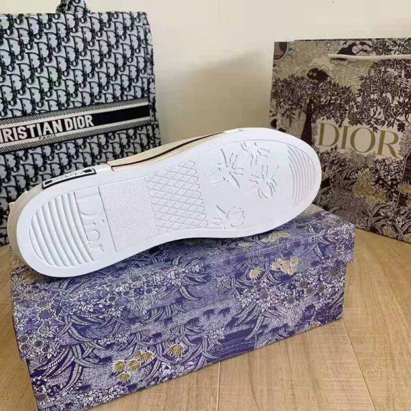 Dior Men B23 Low-Top Sneaker White and Black Dior Oblique Canvas (10)