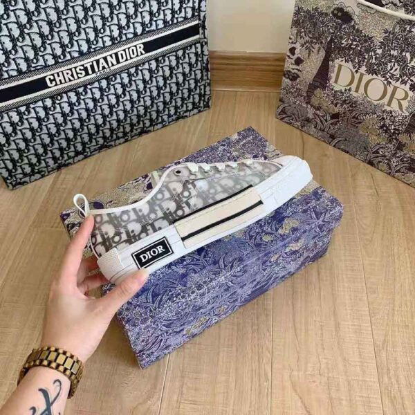 Dior Men B23 Low-Top Sneaker White and Black Dior Oblique Canvas (8)
