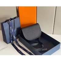 Dior Unisex CD Gallop Messenger Bag Black Grained Calfskin Interior Embossed Signature (2)