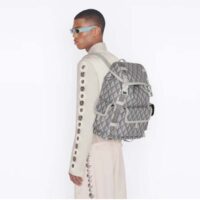 Dior Unisex CD Hit The Road Backpack Dior Gray CD Diamond Canvas (10)