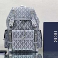 Dior Unisex CD Hit The Road Backpack Dior Gray CD Diamond Canvas (10)