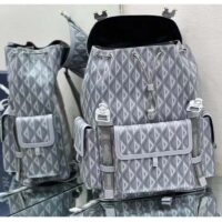 Dior Unisex CD Hit The Road Backpack Dior Gray CD Diamond Canvas (10)