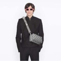 Dior Unisex CD Lingot 22 Bag Dior Gray CD Diamond Canvas (12)