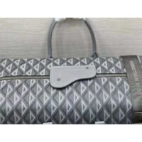 Dior Unisex CD Lingot 50 Duffle Bag Gray CD Diamond Canvas (3)