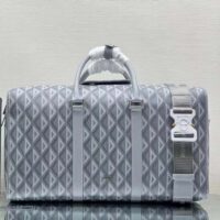 Dior Unisex CD Lingot 50 Duffle Bag Gray CD Diamond Canvas (3)