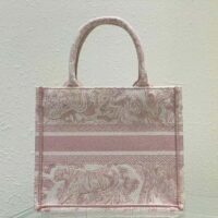 Dior Unisex CD Small Book Tote Fluorescent Pink Toile De Jouy Transparent Canvas (10)