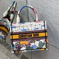 Dior Unisex CD Small Dior Book Tote Latte Dior Ciel De Rêve Embroidery (3)