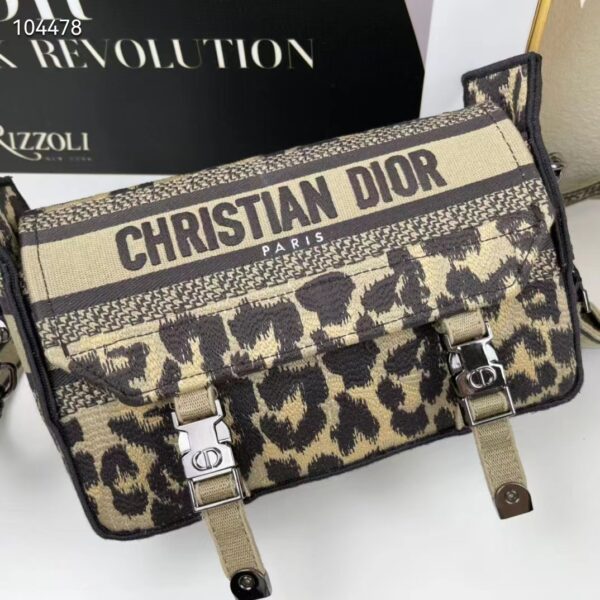 Dior Unisex CD Small Diorcamp Bag Beige Multicolor Mizza Embroidery (6)