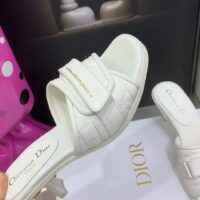 Dior Women CD Dio(r) Evolution Heeled Slide White Quilted Cannage Calfskin 8 cm Heel (8)