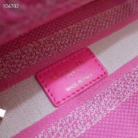 Dior Women CD Medium Lady D-Lite Bag Fluorescent Orange Toile De Jouy Reverse Embroidery (9)