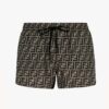 Fendi Men Swim Shorts Brown Fabric Shorts