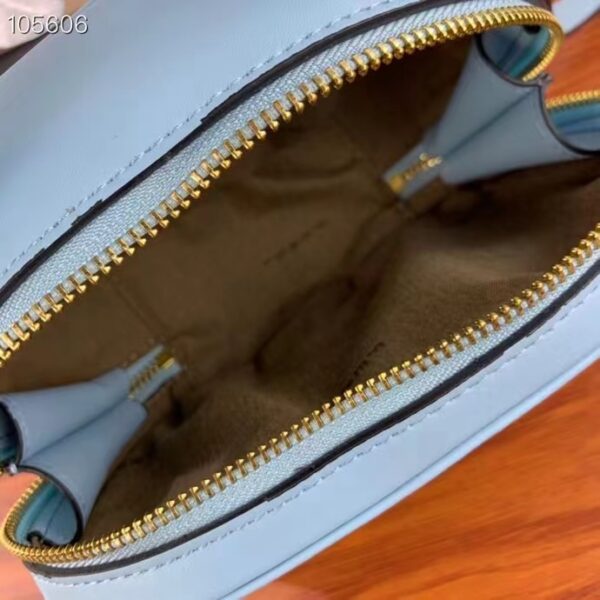 Fendi Women FF O’Lock Mini Camera Case Light Blue Leather Mini Bag (3)