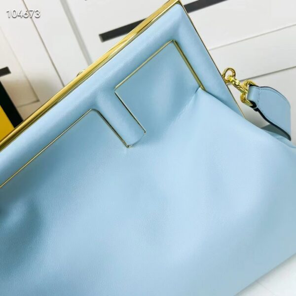 Fendi Women First Medium Light Blue Leather Bag (4)