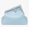 Fendi Women First Medium Light Blue Leather Bag