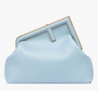 Fendi Women First Medium Light Blue Leather Bag