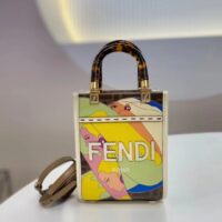 Fendi Women Mini Sunshine Shopper FF Printed Fabric Mini Bag (11)