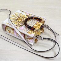 Fendi Women Mini Sunshine Shopper Fendace Printed White FF Leather Mini Bag (3)