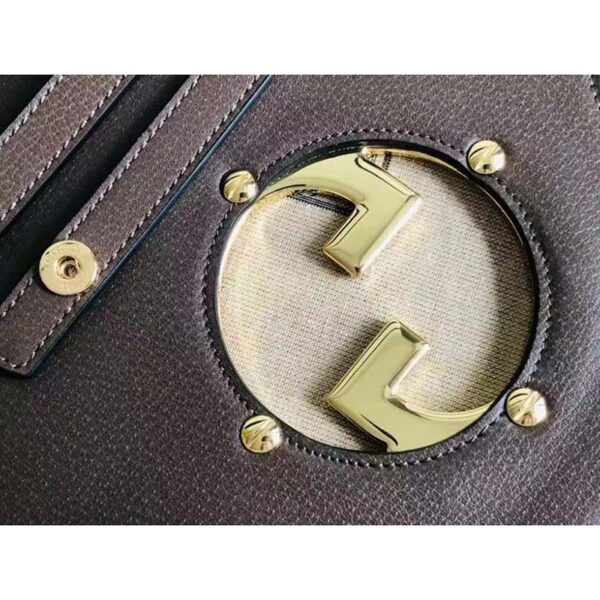 Gucci Women GG Blondie Shoulder Bag Beige Ebony GG Supreme Canvas (11)