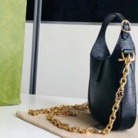 Gucci Women GG Jackie 1961 Lizard Mini Bag Black Lizard Gold-Toned Hardware (11)