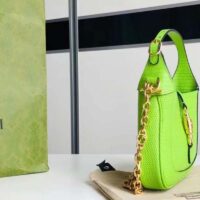 Gucci Women GG Jackie 1961 Lizard Mini Bag Pastel Green Lizard (9)