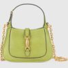 Gucci Women GG Jackie 1961 Lizard Mini Bag Pastel Green Lizard