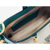 Gucci Women GG Jackie 1961 Lizard Mini Bag Vintage Green Gold-Toned Hardware (5)