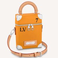 Louis Vuitton LV Men Vertical Soft Trunk Bag Saffron Yellow Cowhide Leather (1)