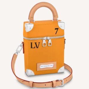 Louis Vuitton LV Men Vertical Soft Trunk Bag Saffron Yellow Cowhide Leather