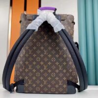 Louis Vuitton LV Unisex Christopher MM Backpack Monogram Macassar Coated Canvas (8)