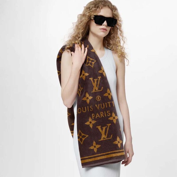 Louis Vuitton LV Unisex Monogram Classic Beach Towel Cotton (1)