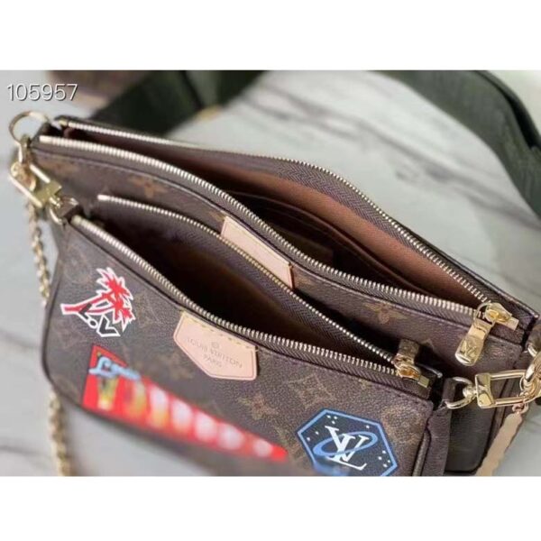 Louis Vuitton LV Unisex Multi Pochette Accessoires My LV World Tour Monogram Coated Canvas (10)