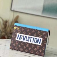 Louis Vuitton LV Unisex Pochette Voyage Monogram Coated Canvas Cowhide Leather (2)