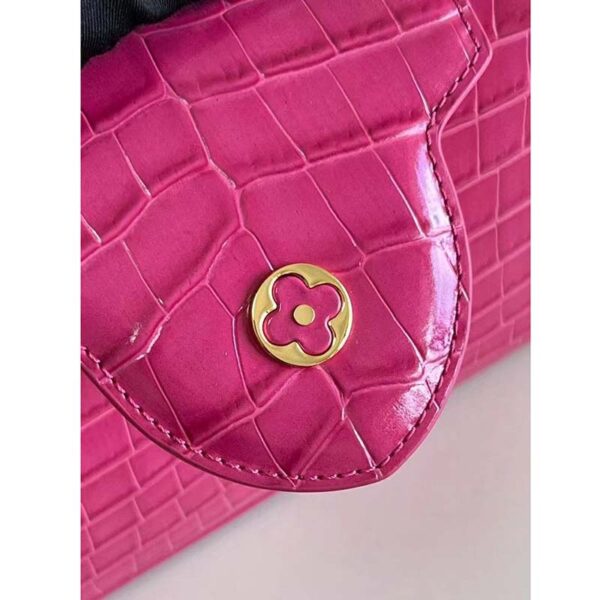 Louis Vuitton LV Women Capucines BB Handbag Pink Crocodilian Leather (7)