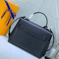 Louis Vuitton LV Women Lockme Ever MM Handbag Black Soft Grained Calfskin (10)